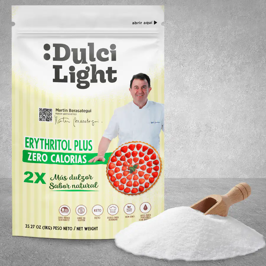 Envase de Eritritol Plus Dulcilight - Edulcorante premium sin calorías para fabricantes, horeca y marcas privadas