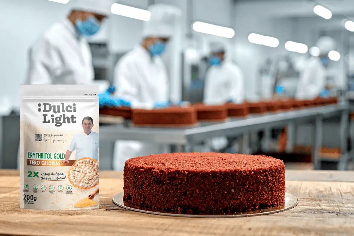 Edulcorante industrial Eritritol Gold Dulcilight en línea de producción alimentaria
