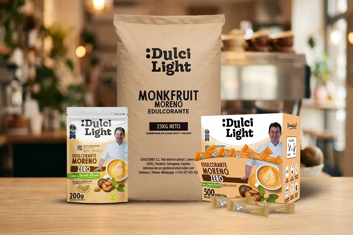 Monk Fruit Moreno Dulcilight का बोरा, डॉयपैक और डिब्बा, थोक औद्योगिक स्वीटनर