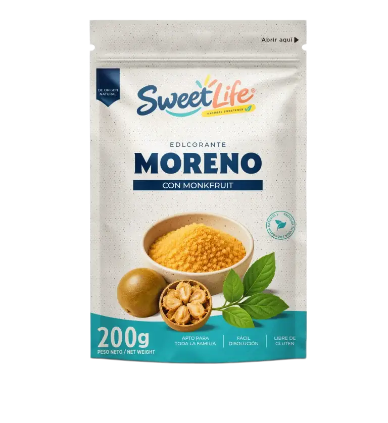 SweetLife ब्रांड के लिए प्राइवेट लेबल के रूप में बना मोंक फ्रूट वाले ब्राउन स्वीटनर का doypack